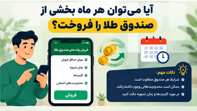 آیا میتوان هر ماه بخشی از صندوق طلا را فروخت؟